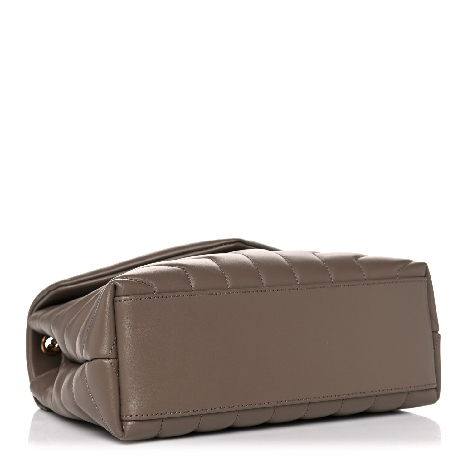Saint Laurent Calfskin Y Quilted Monogram Small Loulou Chain Satchel Taupe 3 of 9