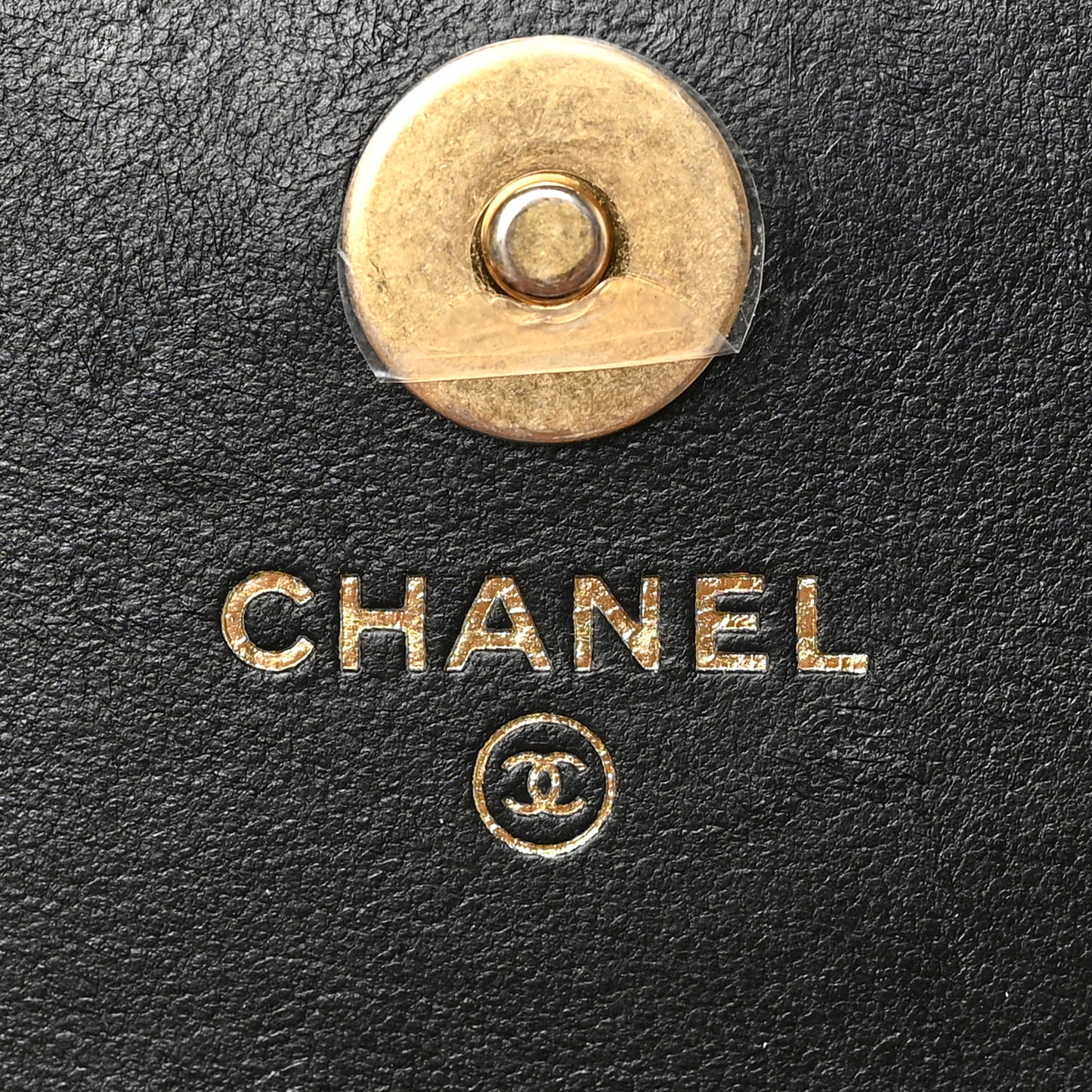 Lambskin Quilted Coco Clips Mini Wallet On Chain WOC Black