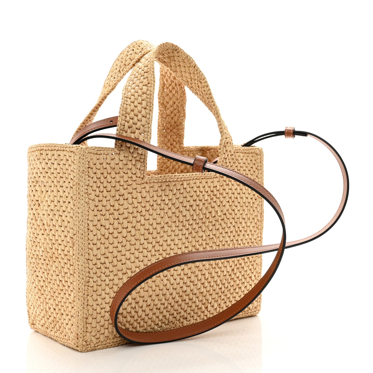 Loewe Raffia Small Paula's Ibiza Logo Tote Natural Tan 4 of 10