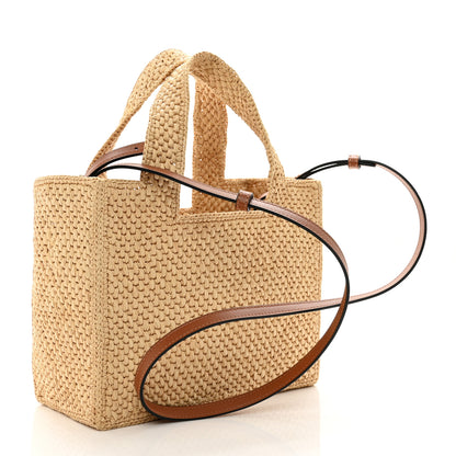 Loewe Raffia Small Paula's Ibiza Logo Tote Natural Tan 4 of 10