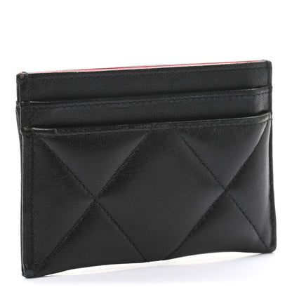 Chanel Lambskin Quilted Chanel 19 Card Holder Black 3 of 22