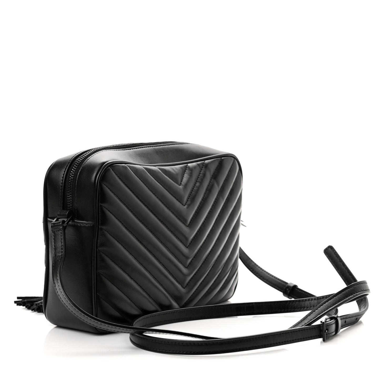 Calfskin Matelasse Monogram Lou Camera Bag Black