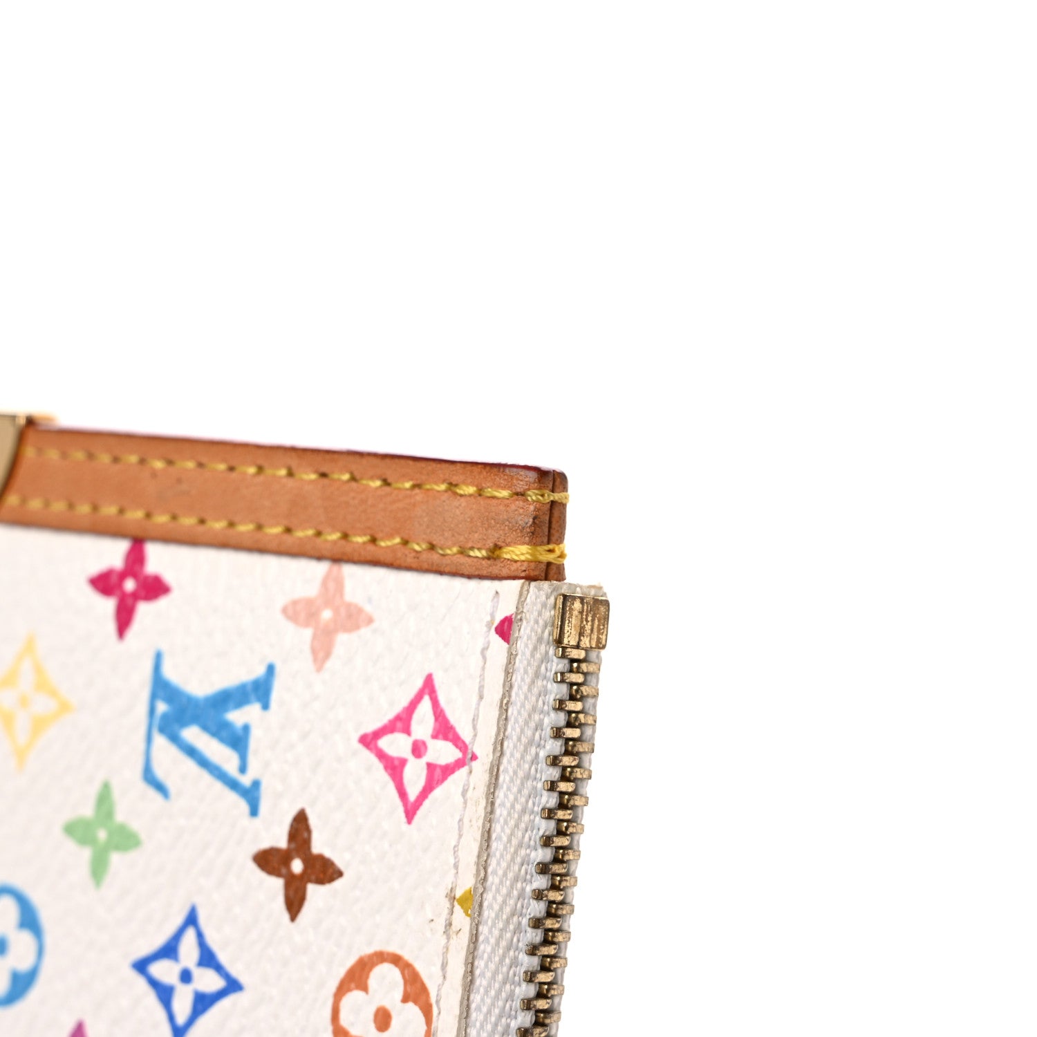 Louis Vuitton Monogram Multicolor Key Pouch White 12 of 13