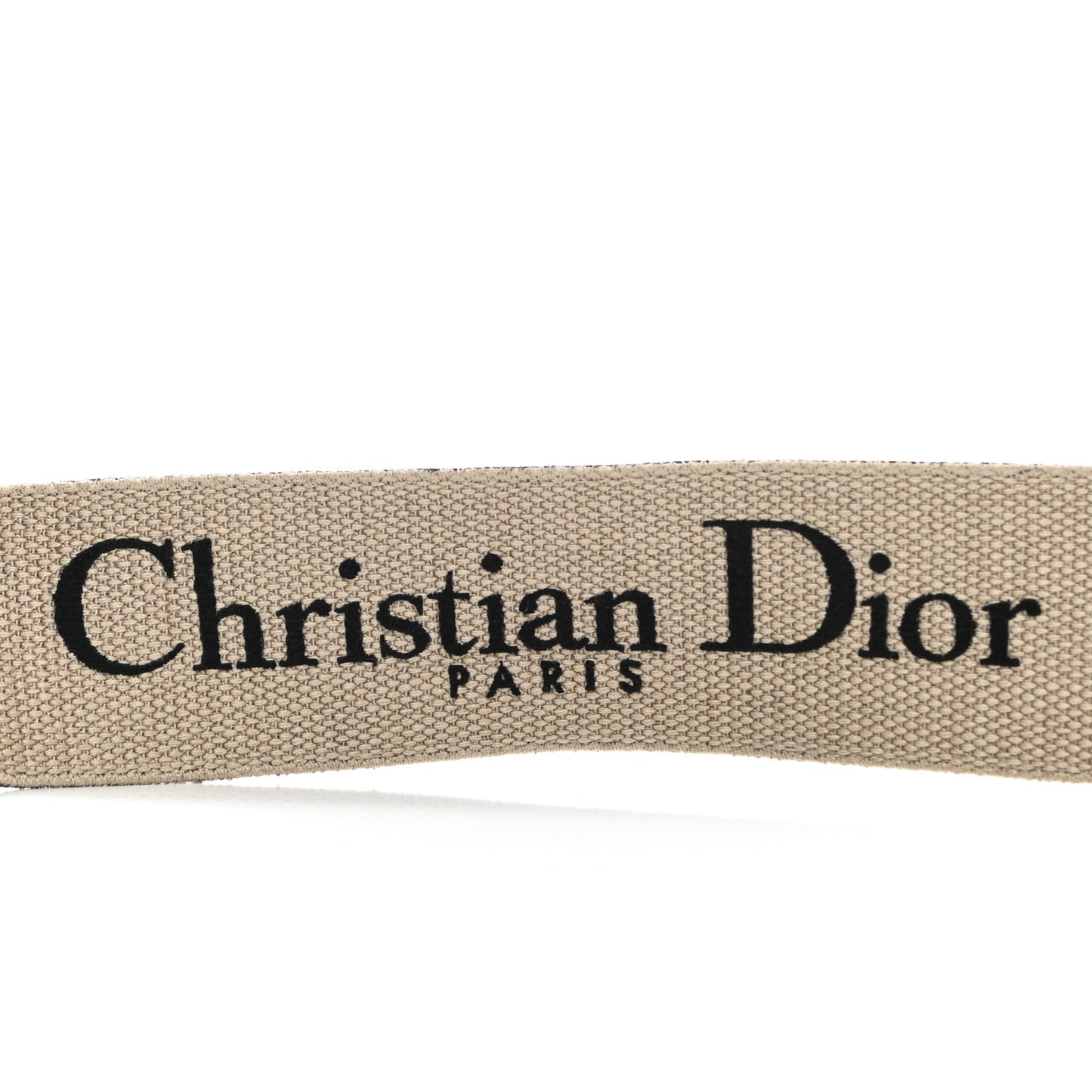 Canvas Embroidered Shoulder Strap Black