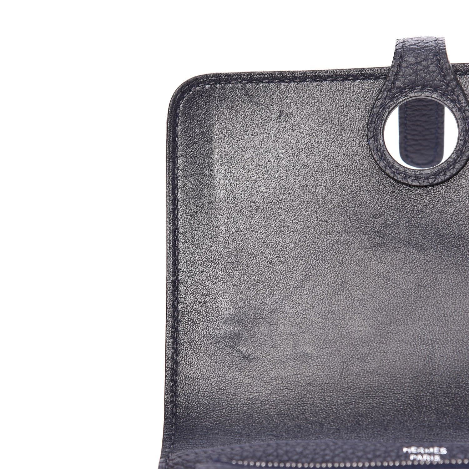 Hermes Togo Dogon Compact Wallet Bleu Nuit 9 of 11