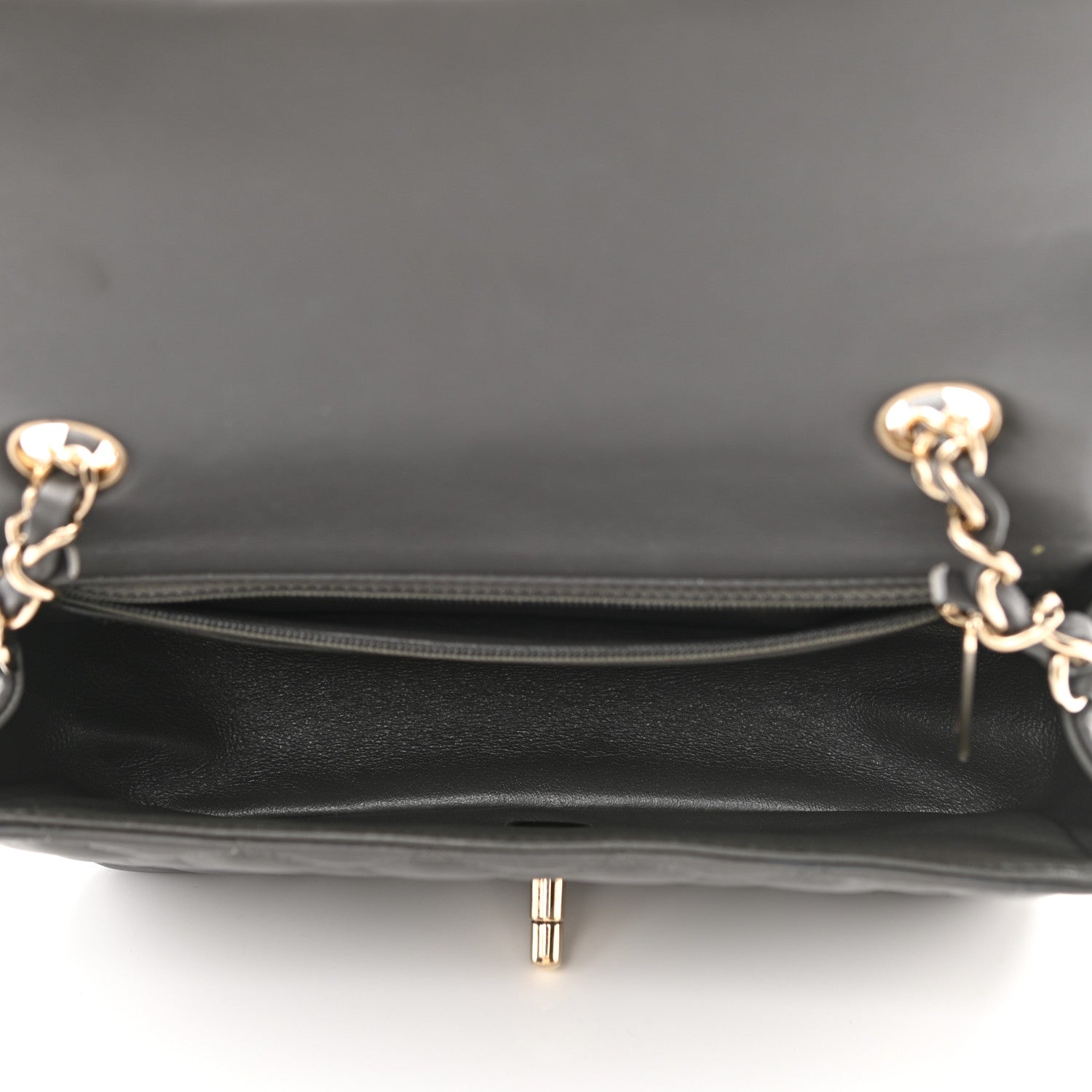 Chanel Lambskin Quilted Mini Rectangular Flap Dark Grey 4 of 9