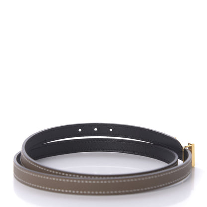 Hermes Swift Epsom 13mm Focus Belt 80 Black Etoupe 5 of 7