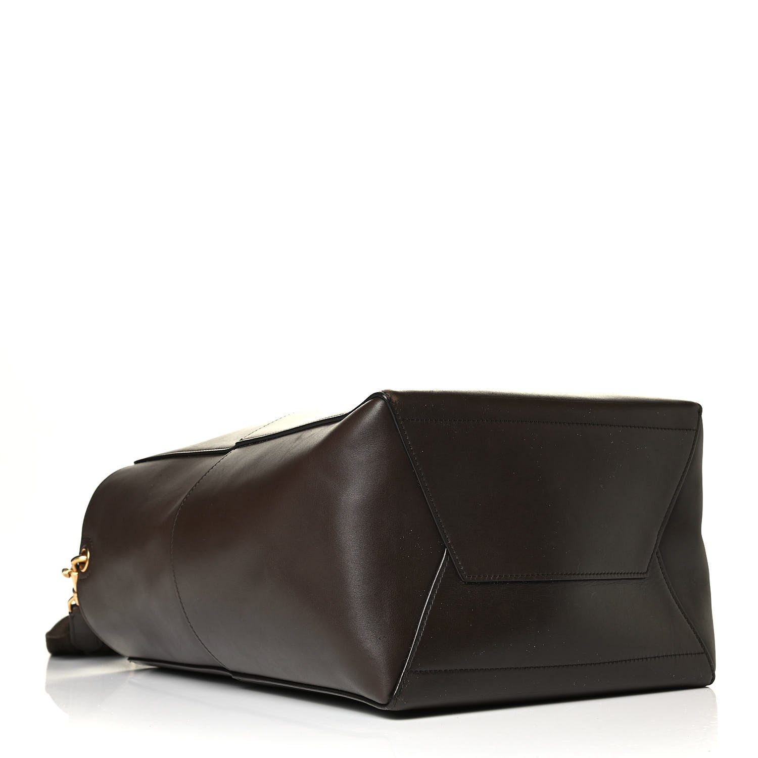 Celine Supersoft Calfskin Sangle Bucket Bag Wood 3 of 5