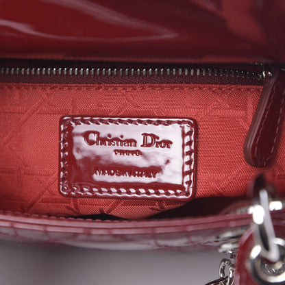 Christian Dior Patent Cannage Mini Lady Dior Red 6 of 10