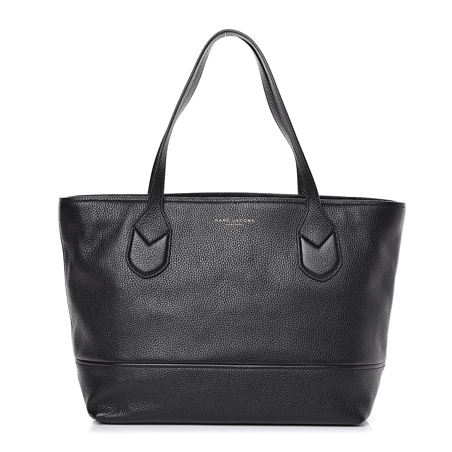Marc Jacobs Pebbled Calfskin Shopping Tote Black 1 of 10