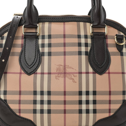 Burberry Haymarket Check Small Orchard Bowling Bag Chocolate 7 of 12