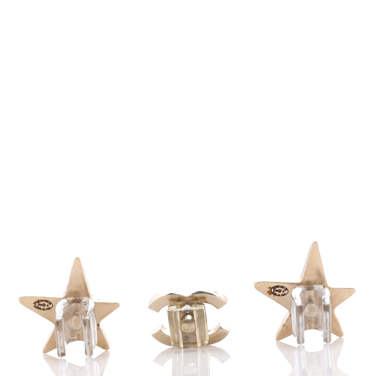 Swarovski Crystal CC Star Earphone Charms Gold
