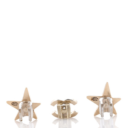 Chanel Swarovski Crystal CC Star Earphone Charms Gold 4 of 6