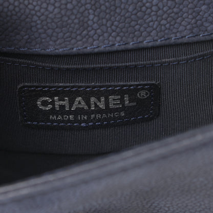 Chanel Iridescent Caviar Quilted Mini Boy Flap Navy 6 of 13