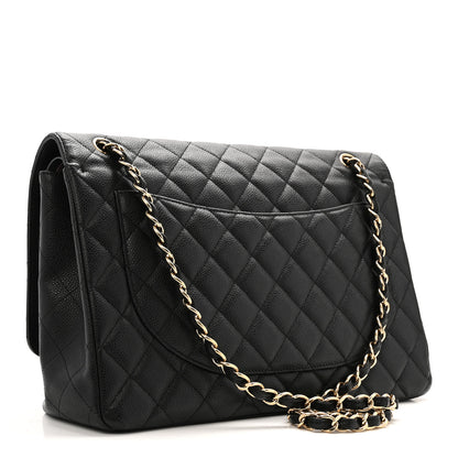 Chanel Caviar Quilted Maxi Double Flap Black 3 of 12