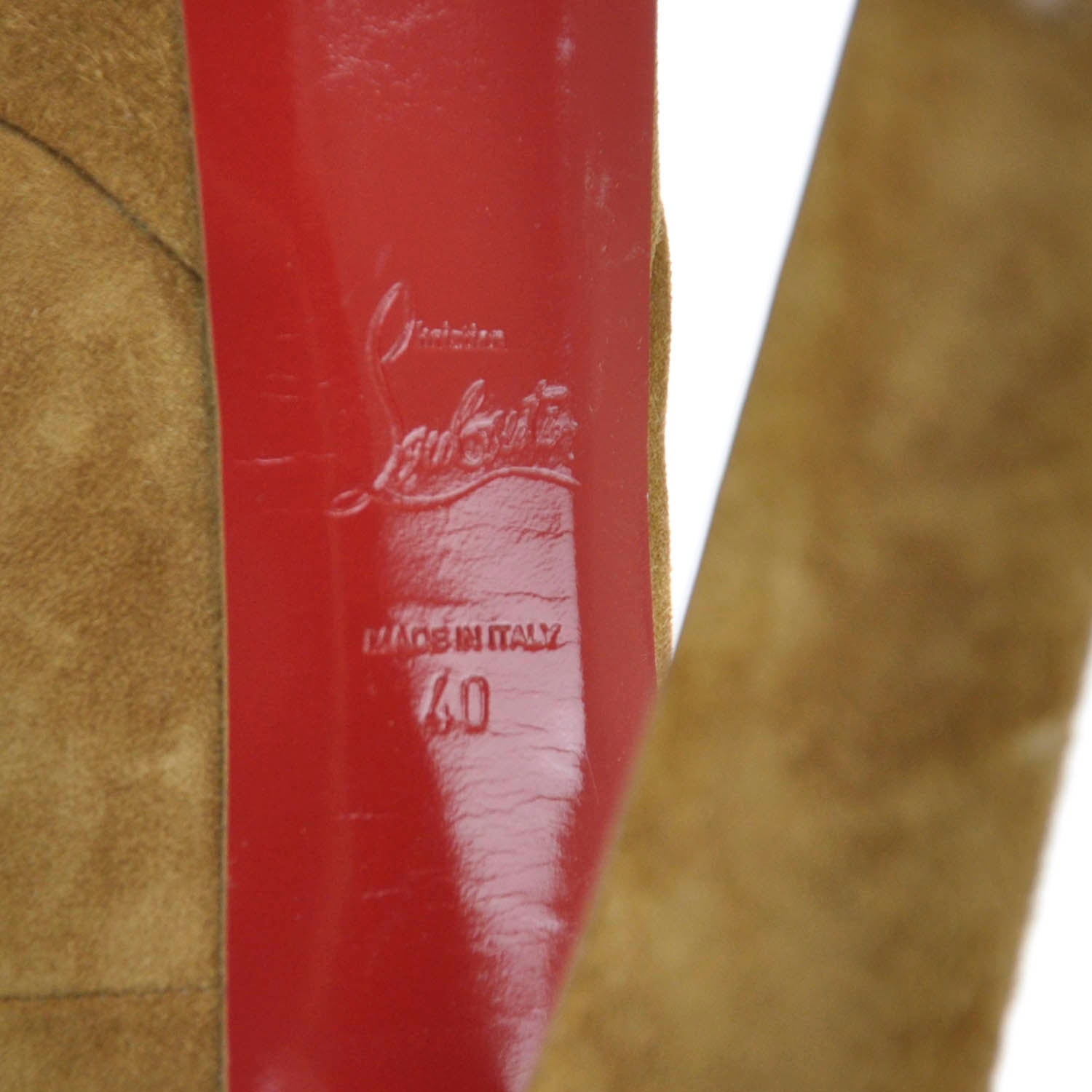 Christian Louboutin Suede Bibi 140 Pumps 40 Camel 5 of 6