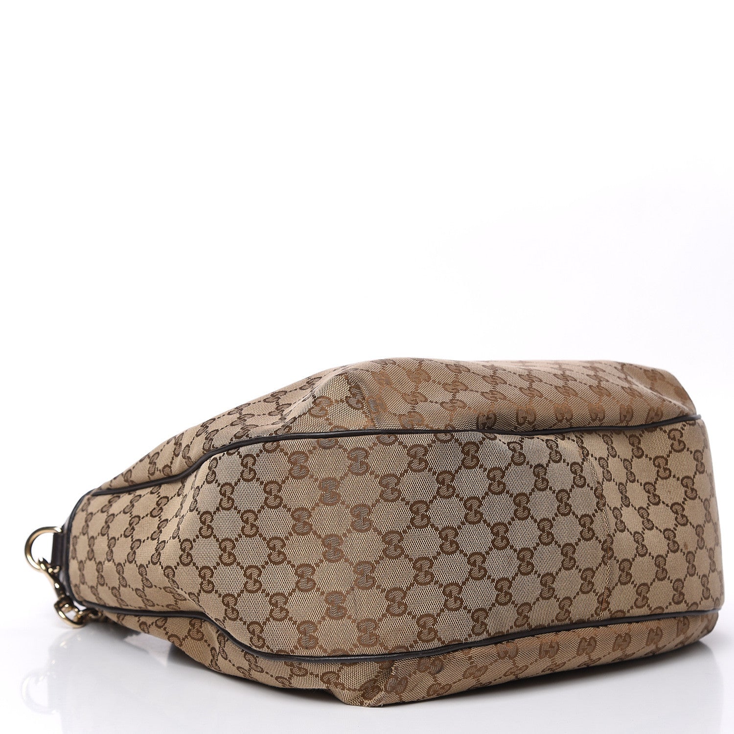 Gucci Monogram Margaux Calfskin Medium Emily Hobo Beige Ebony Cocoa 4 of 18
