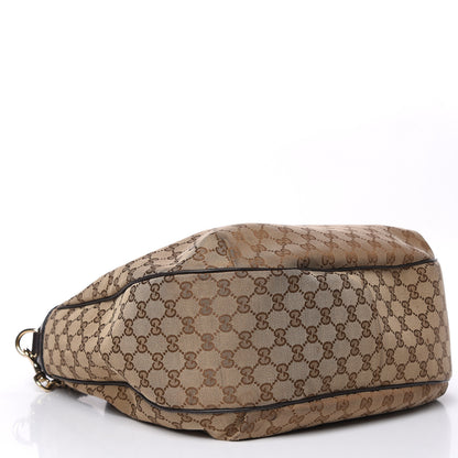Gucci Monogram Margaux Calfskin Medium Emily Hobo Beige Ebony Cocoa 4 of 18