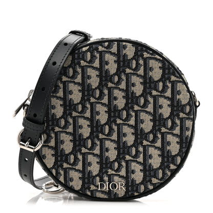 Christian Dior Oblique Jacquard Baby Ball Cross Body Bag Blue 1 of 11