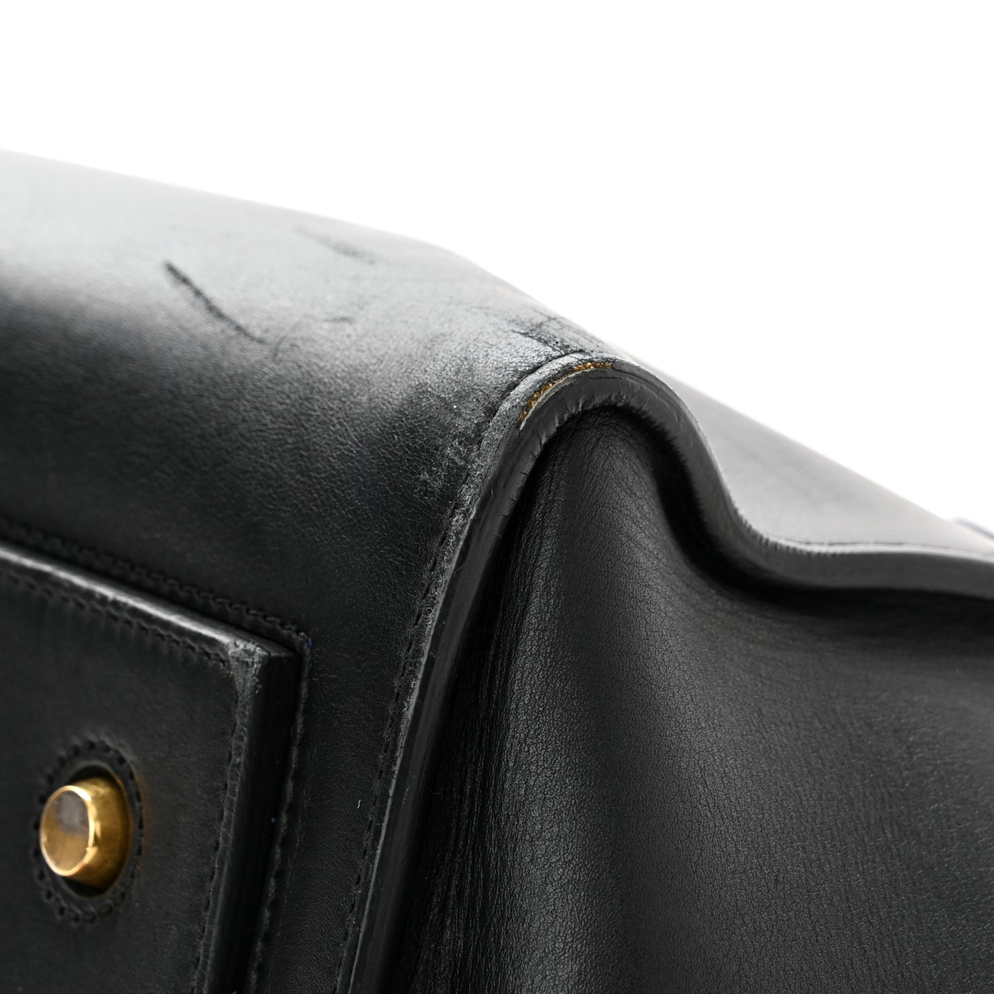 Smooth Calfskin Large Bi-Color Tie Knot Tote Black Navy