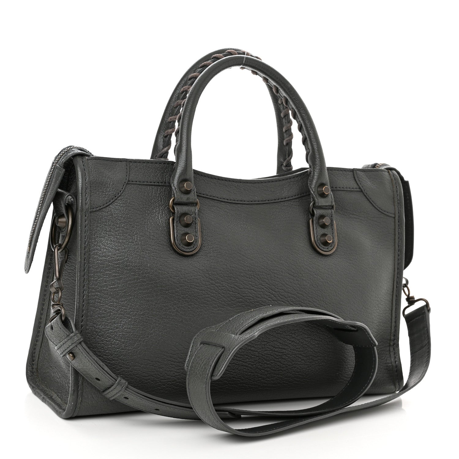 Balenciaga Chevre Classic Hardware Metallic Edge S City Gris Fossile 2 of 9
