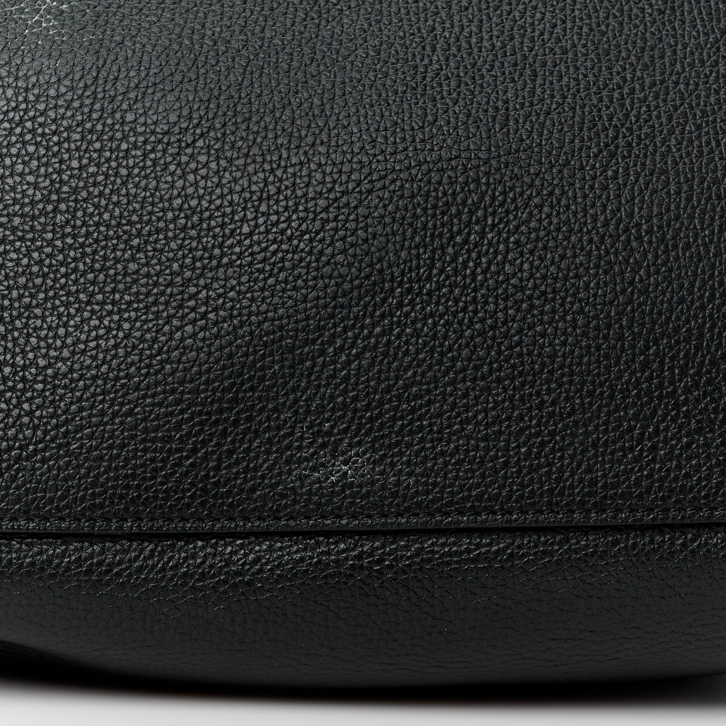 Supple Grained Calfskin Small Big Bag Black
