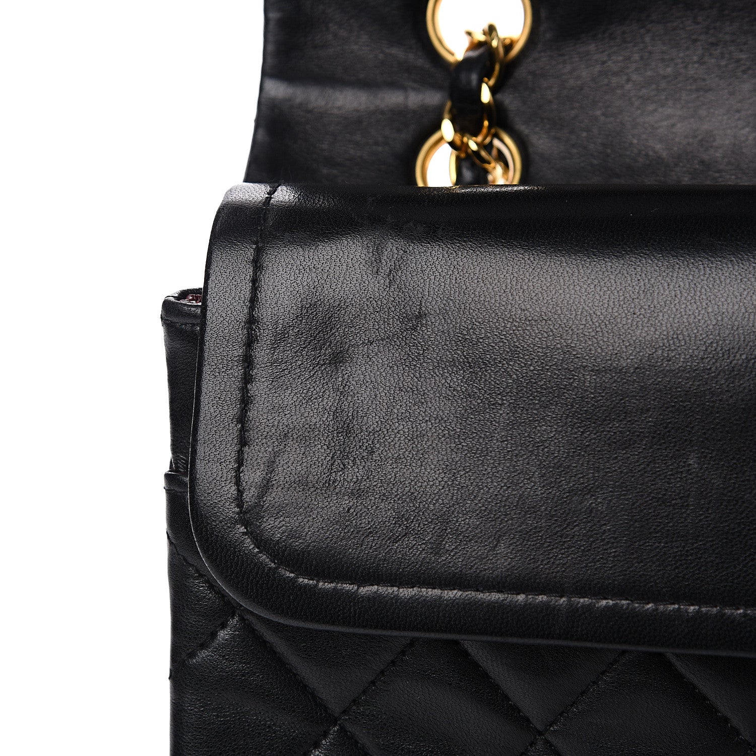 Chanel Lambskin Quilted Medium Double Flap Black 11 of 17