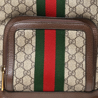 Gucci GG Supreme Monogram Calfskin Web Small Ophidia Day Backpack Beige Ebony New Acero 10 of 12
