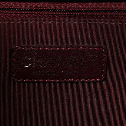 Chanel Calfskin Caviar Suede Chevron New Medium Boy Flap Black 6 of 10