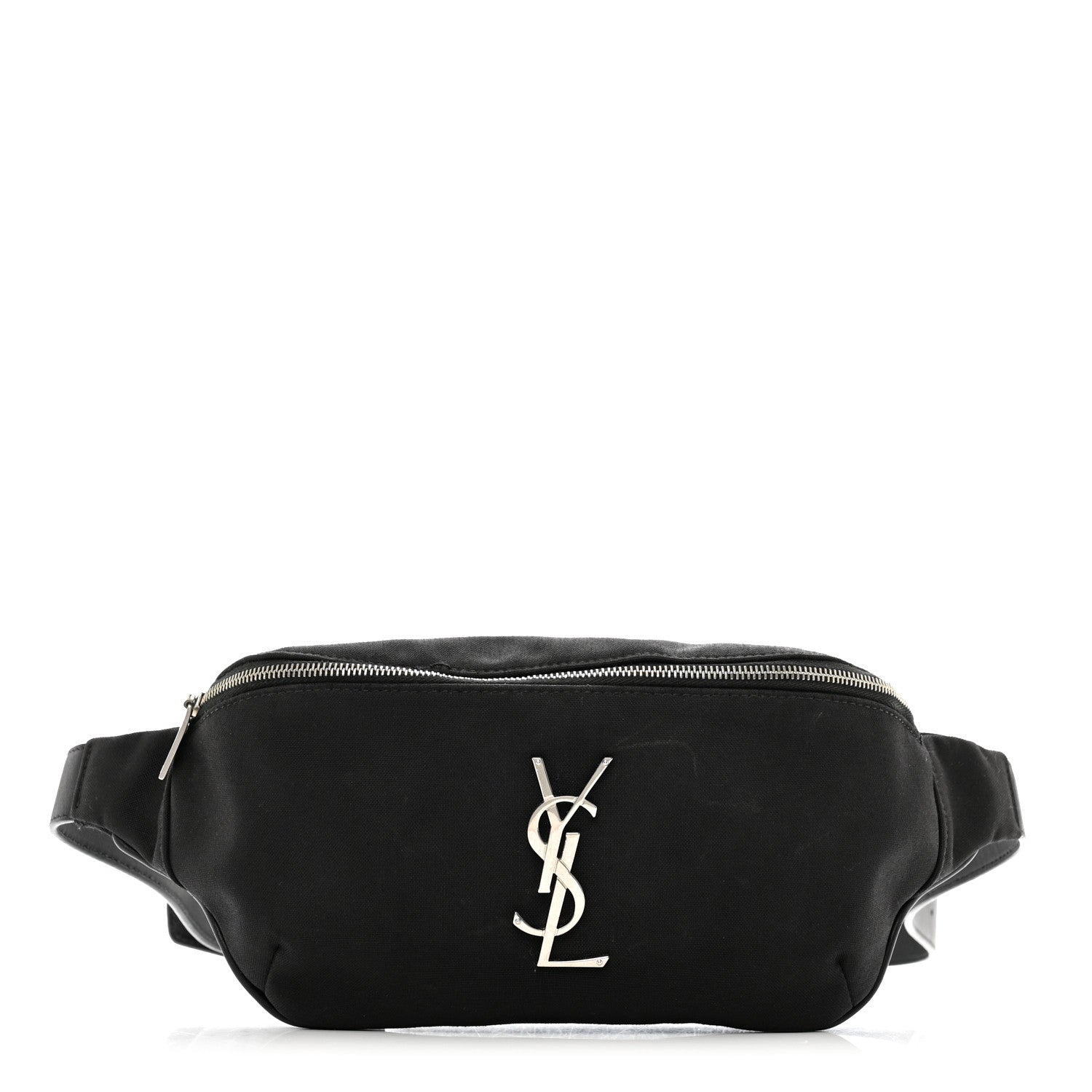 Saint Laurent Canvas Monogram Belt Bag Black 1 of 10