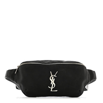 Saint Laurent Canvas Monogram Belt Bag Black 1 of 10