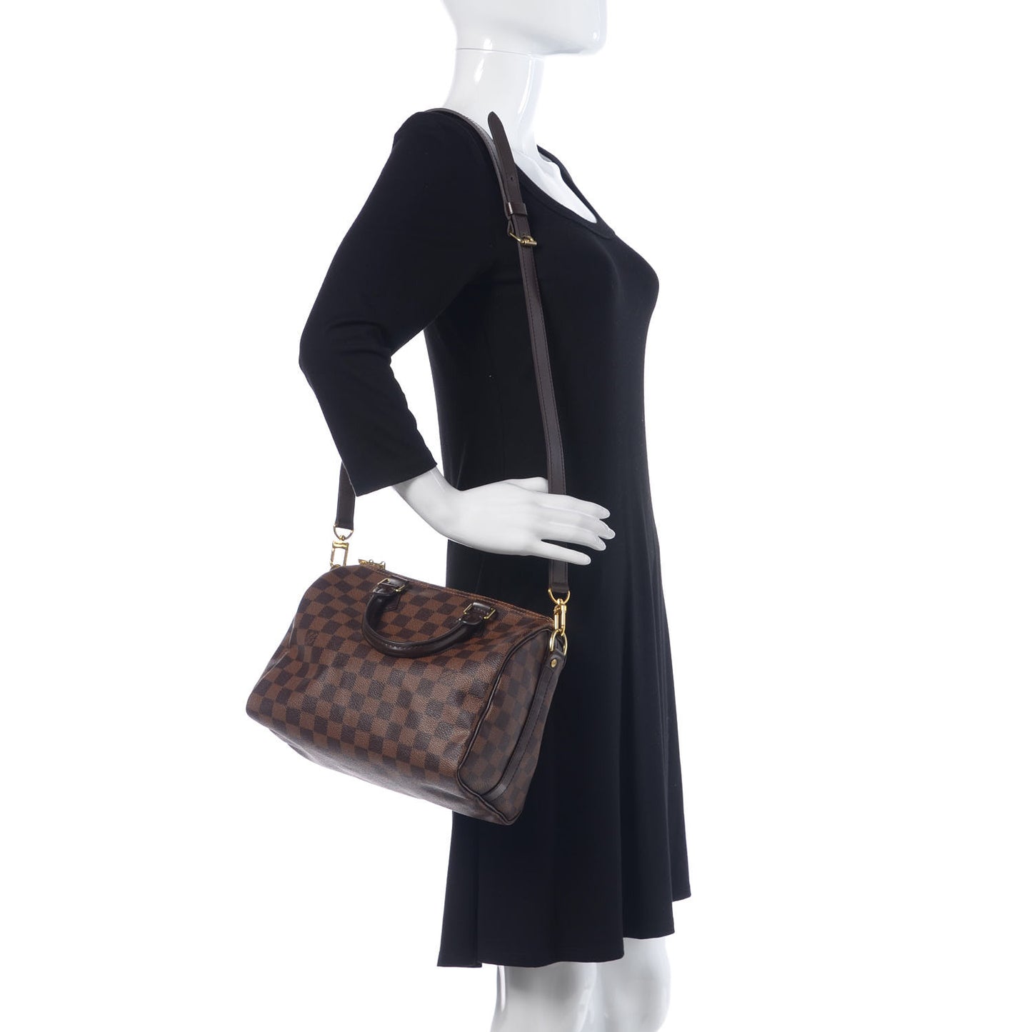 Damier Ebene Speedy Bandouliere 25
