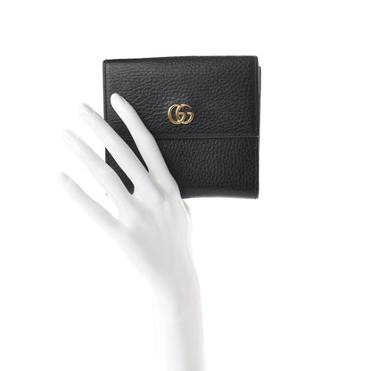 Gucci Dollar Calfskin Double G French Flap Wallet Black 2 of 9