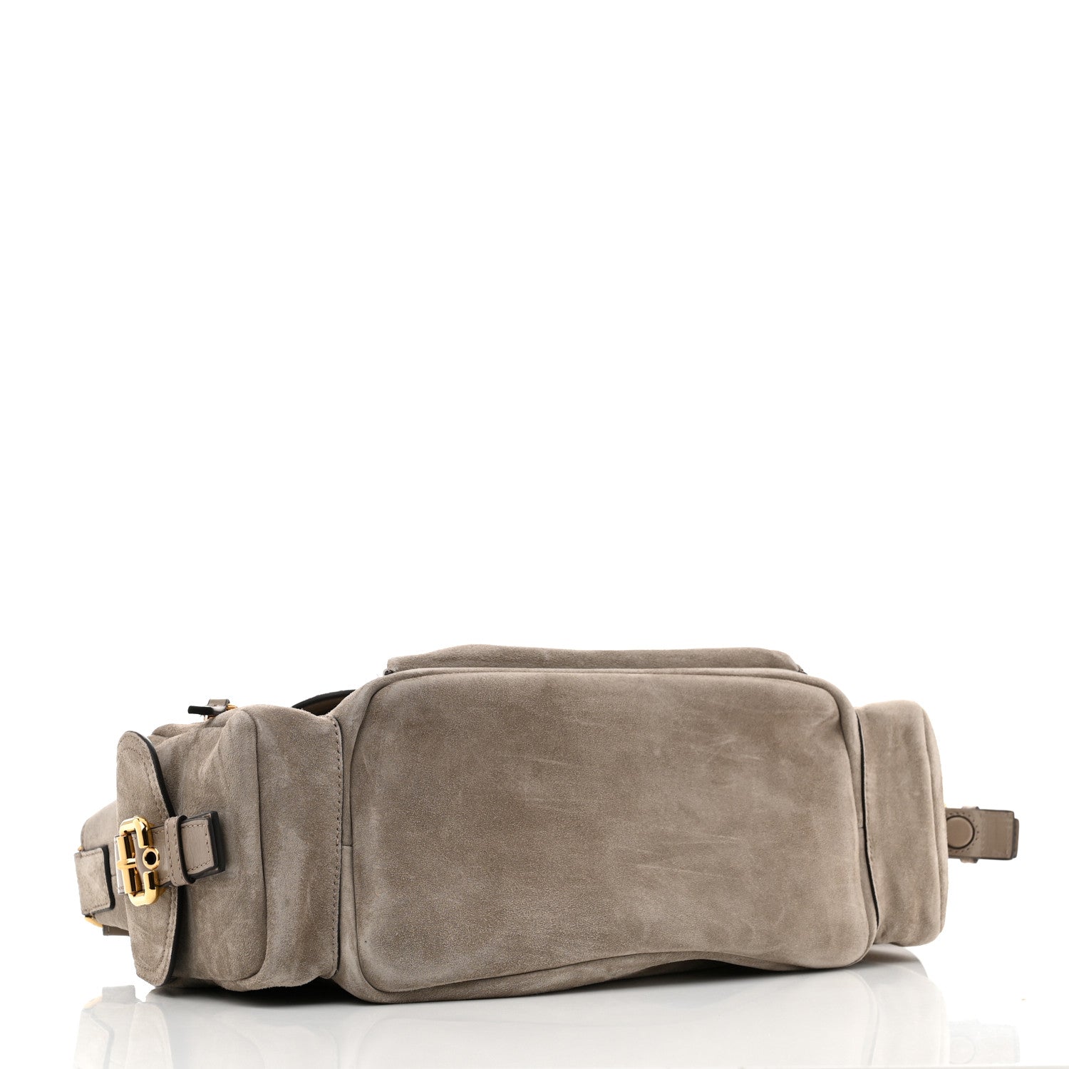 Chloe Suede Calfskin Medium Double Carry Camera Bag Motty Grey 4 of 11