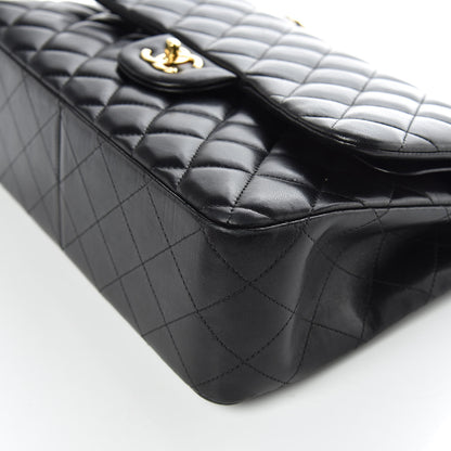 Chanel Lambskin Quilted Jumbo Double Flap Black 11 of 17