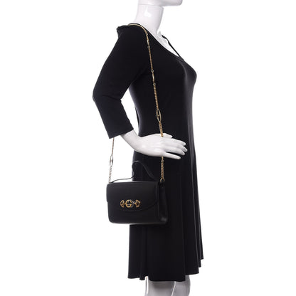 Gucci Smooth Calfskin Small Zumi Top Handle Shoulder Bag Black 3 of 17