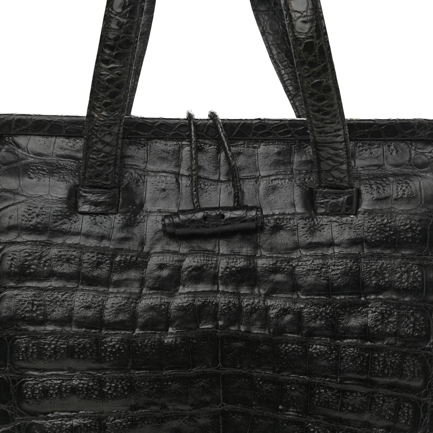 Crocodile Tote Black