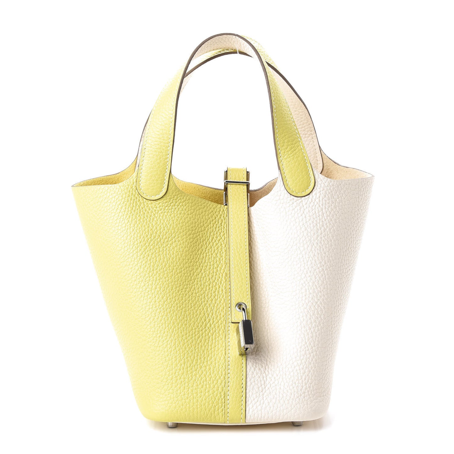 Taurillon Clemence Casaque Picotin Lock 18 PM Lime Nata
