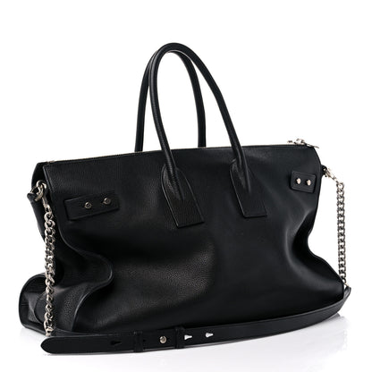Saint Laurent Grained Calfskin Medium Souple Sac De Jour Duffle Black 4 of 33