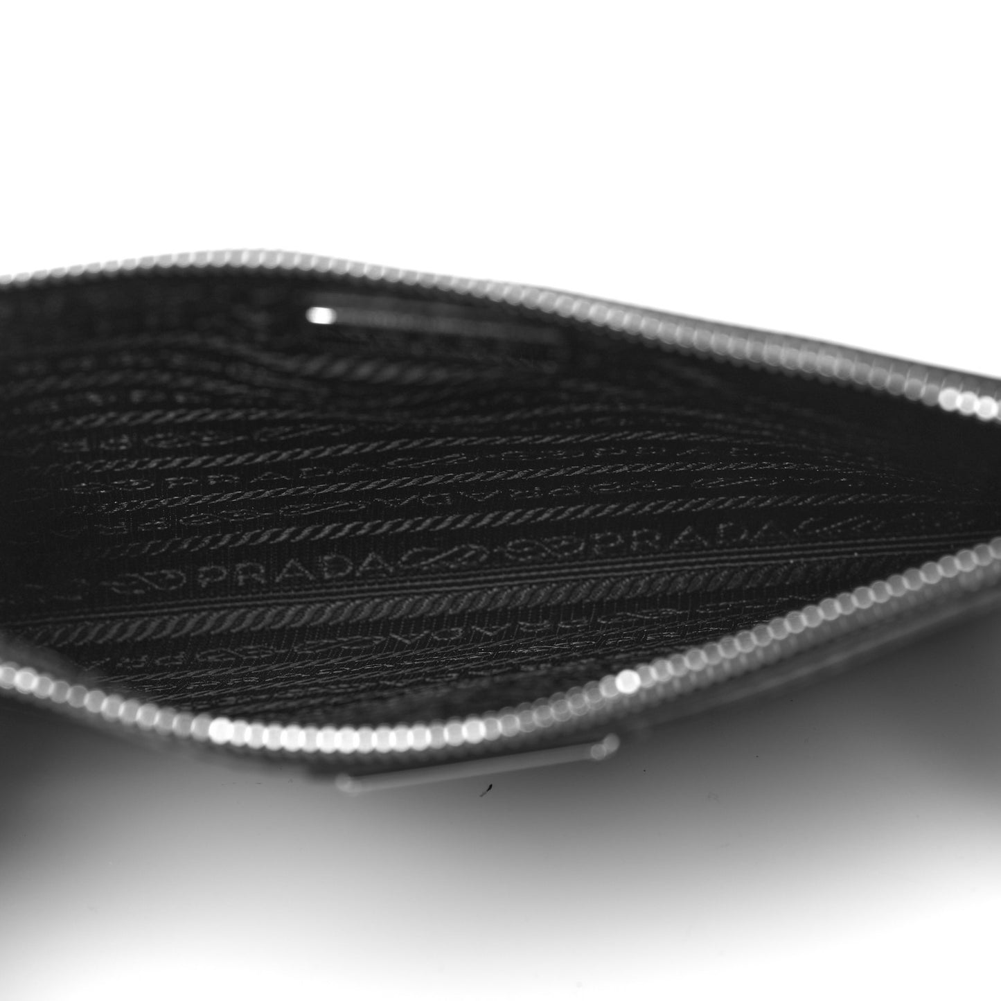 Mesh Sequin Spazzolato Triangle Logo Tote Black