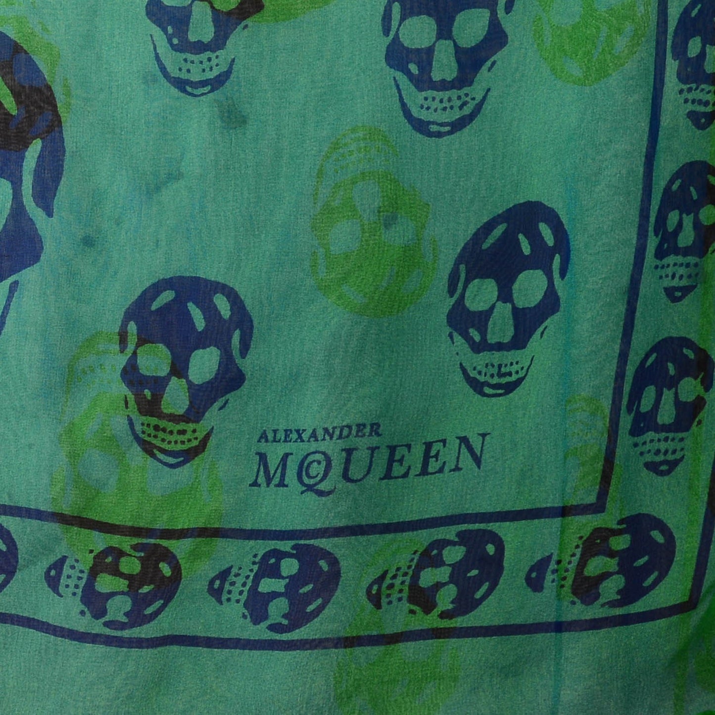 Silk Chiffon Skull Scarf Muticolor