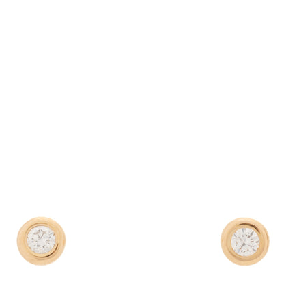 Tiffany 18K Rose Gold Diamond .20ctw Elsa Peretti Diamonds By The Yard Earrings 1 of 4