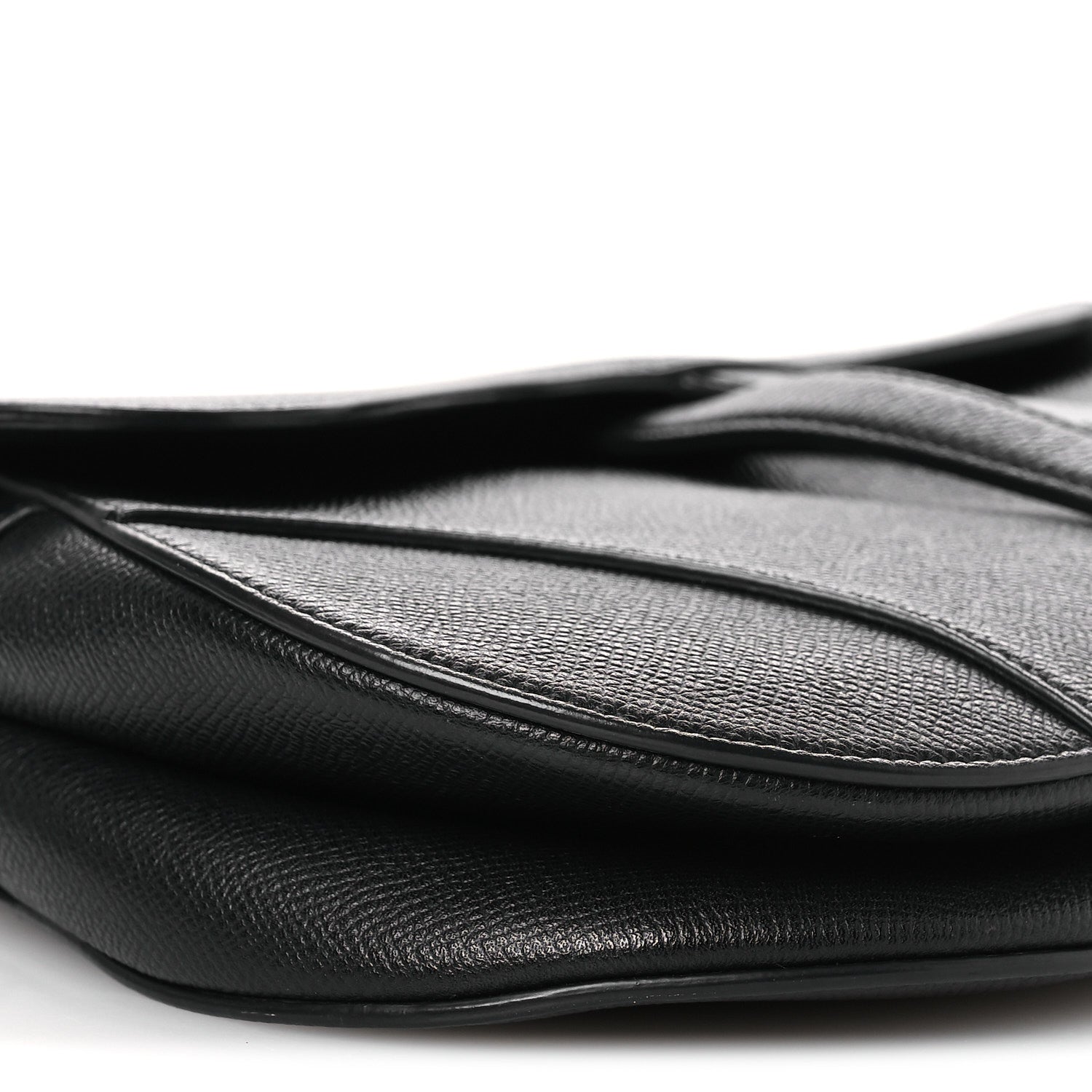 Christian Dior Grained Calfskin Saddle Bag Black 9 of 12