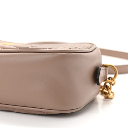 Gucci Calfskin Matelasse Small GG Marmont Chain Shoulder Bag Porcelain Rose 10 of 10