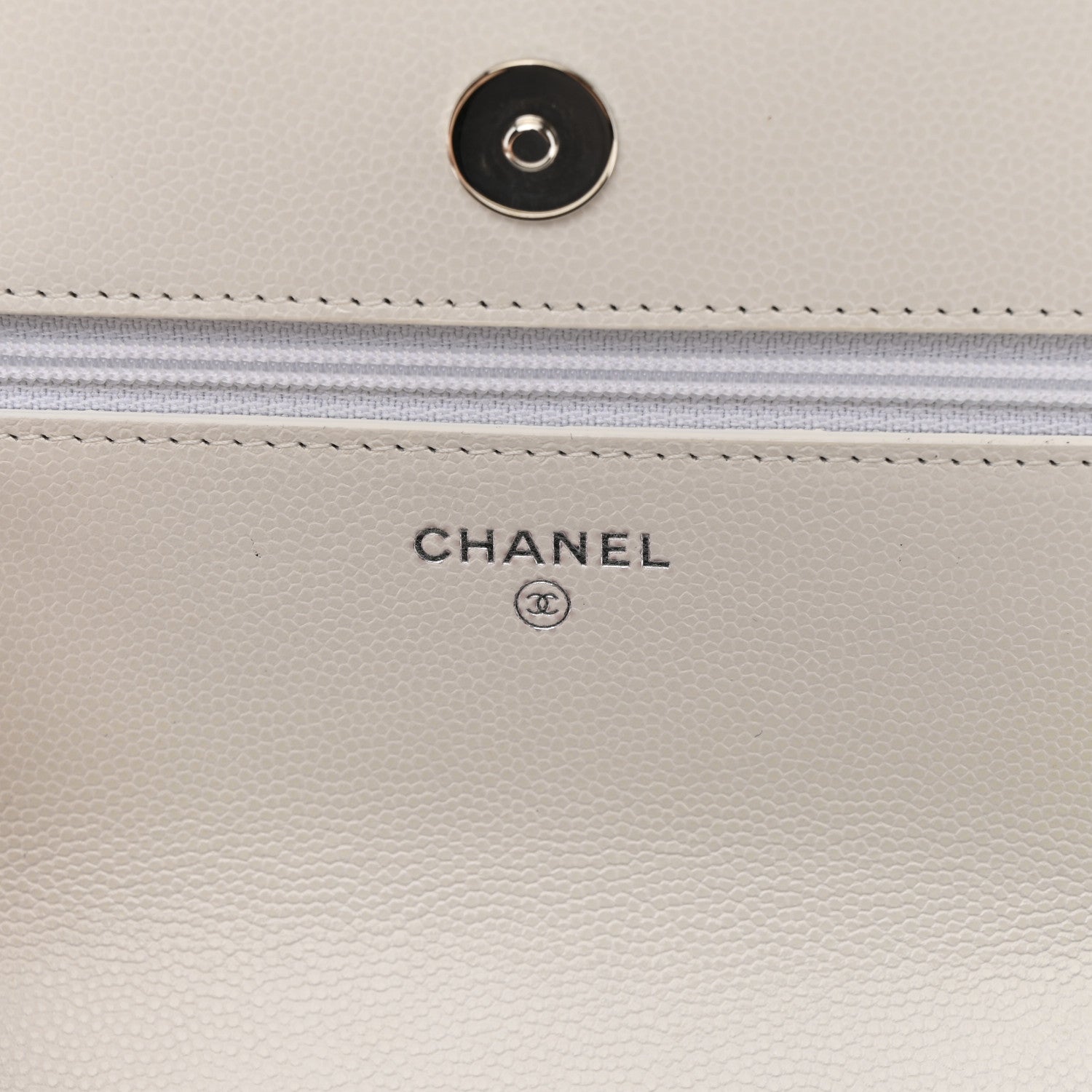 Chanel Caviar Quilted My Everything Wallet On Chain WOC White 6 of 12