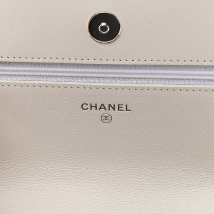 Chanel Caviar Quilted My Everything Wallet On Chain WOC White 6 of 12