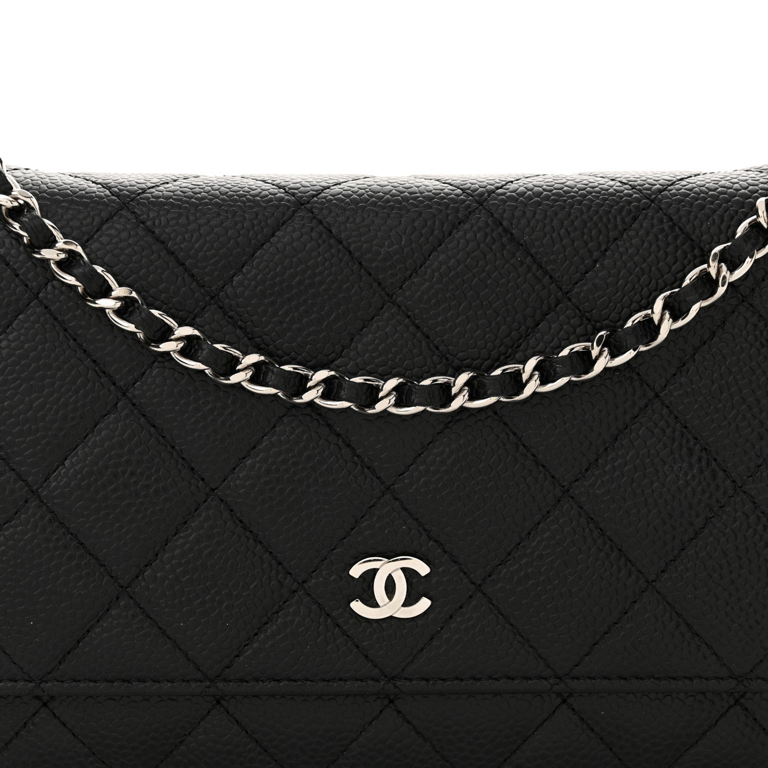 Chanel Caviar Quilted Wallet on Chain WOC Black 9 of 15