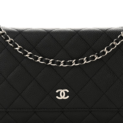 Chanel Caviar Quilted Wallet on Chain WOC Black 9 of 15