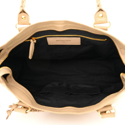 Balenciaga Shiny Goatskin Gold Metallic Edge Hardware City Beige Sahara 5 of 10