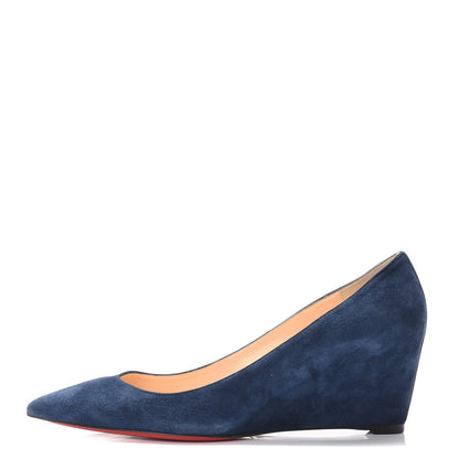 Christian Louboutin Veau Velours Pipina 55 Wedges 40.5 Night 1 of 17